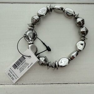 CHICO’S - Silver Textured Stretch Bracelet